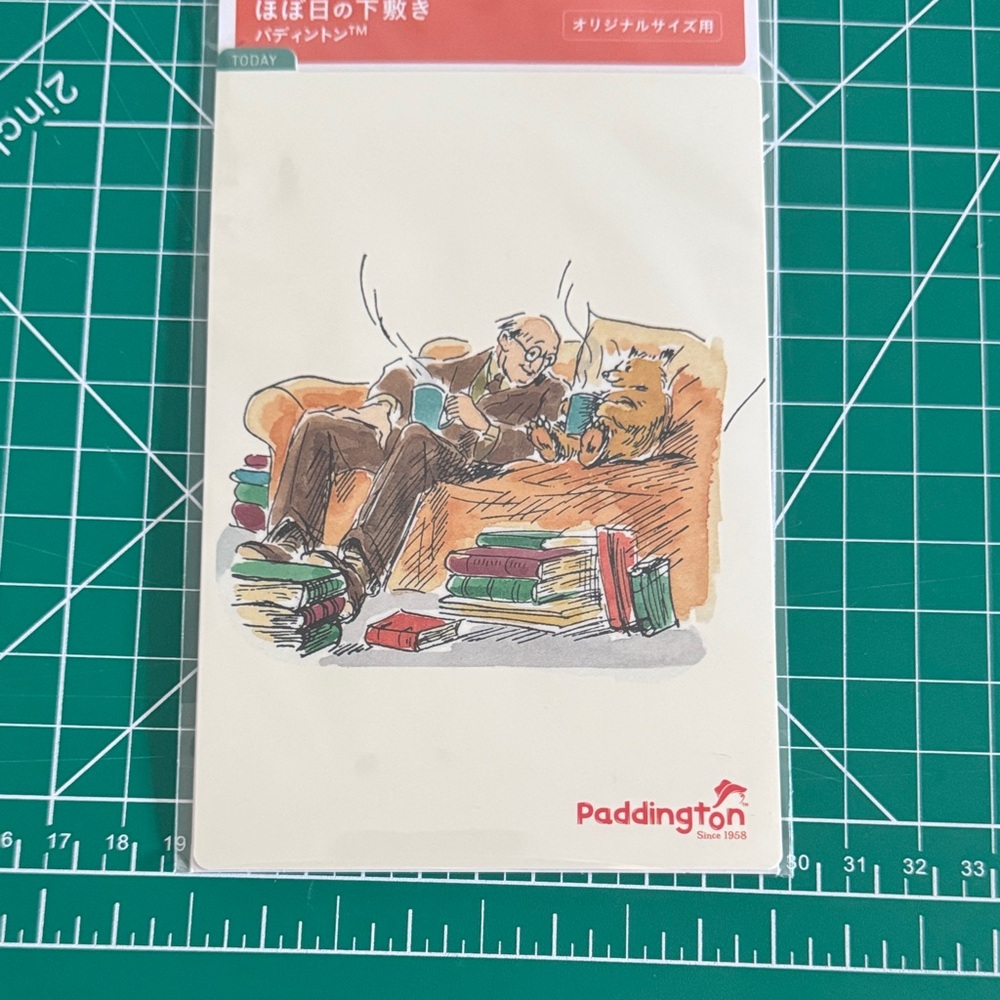 Hobonichi A6 Paddington Bear pencil board